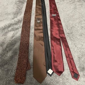 3 authentic Prada ties